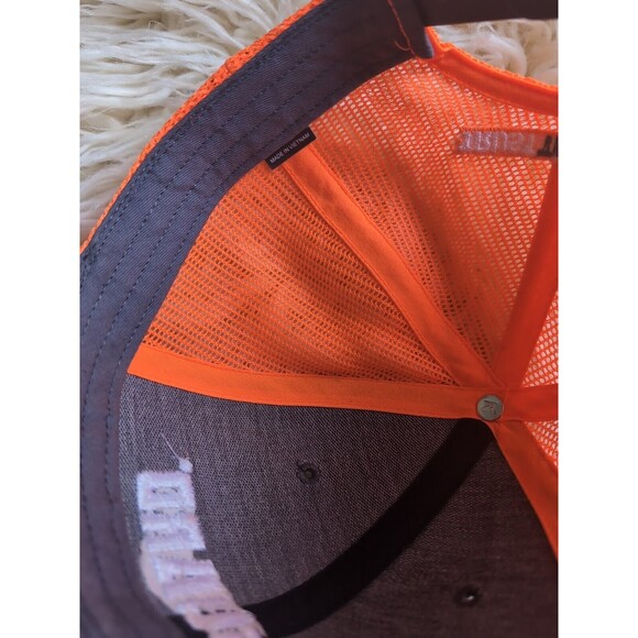 Powered By Vanguard RICHARDSON Snapback Gray & Bright Orange Mesh Adjustable Hat - Picture 7 of 7